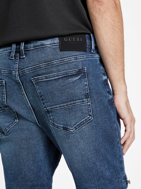 Eco Bruce Moto Skinny Jeans | GUESS Factory