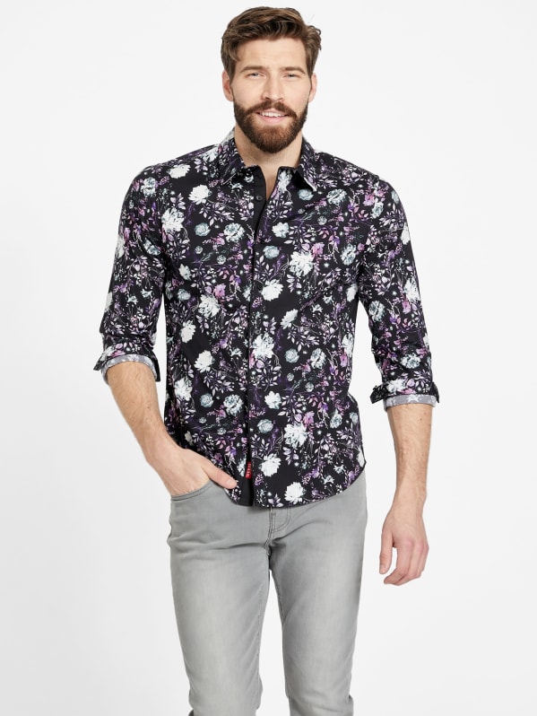 Lander Floral Shirt | GUESS Factory
