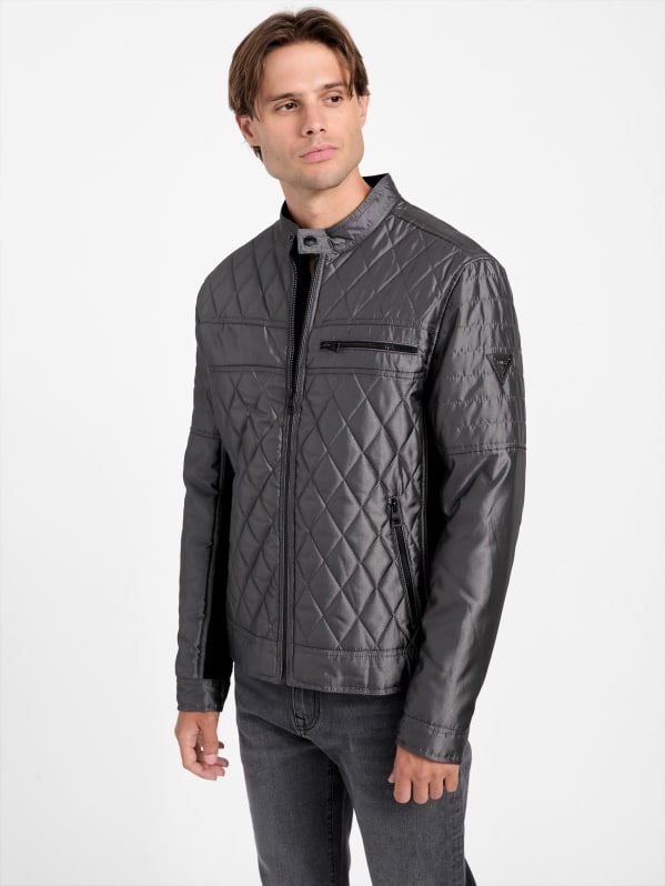 Eco Zack Quilted Moto Jacket | GUESS Factory