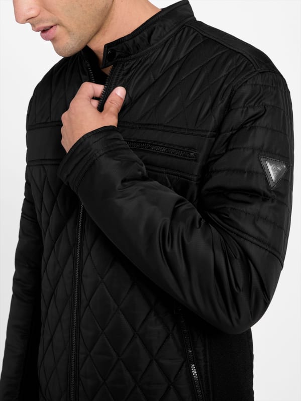 Eco Zack Quilted Moto Jacket | GUESS Factory Ca Eco Zack Quilted Moto Jacket | GUESS Factory Ca