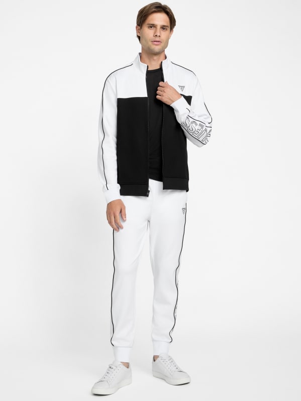 Jose Color-Block Logo Zip Jacket | GUESS Factory