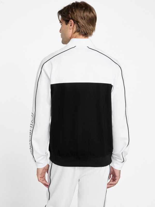 Jose Color-Block Logo Zip Jacket | GUESS Factory Jose Color-Block Logo Zip Jacket | GUESS Factory