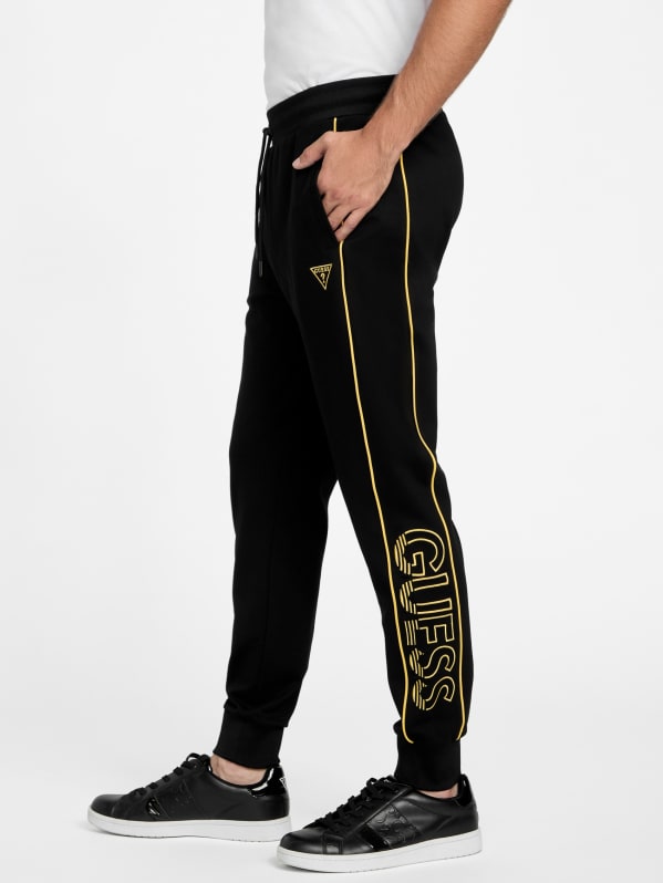 Curved Logo Track Pants in BLACK - OFF WHITE for Men | Palm
