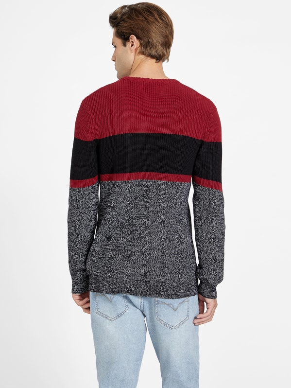 Atlas Color-Block Sweater | GUESS Factory Atlas Color-Block Sweater | GUESS Factory