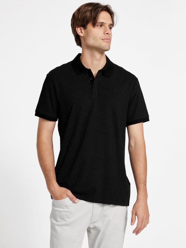 Eco Astolfo Dotted Polo Shirt | GUESS Factory Eco Astolfo Dotted Polo Shirt | GUESS Factory