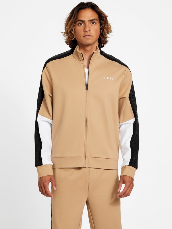 Mateo Color-Block Logo-Tape Jacket | GUESS Factory