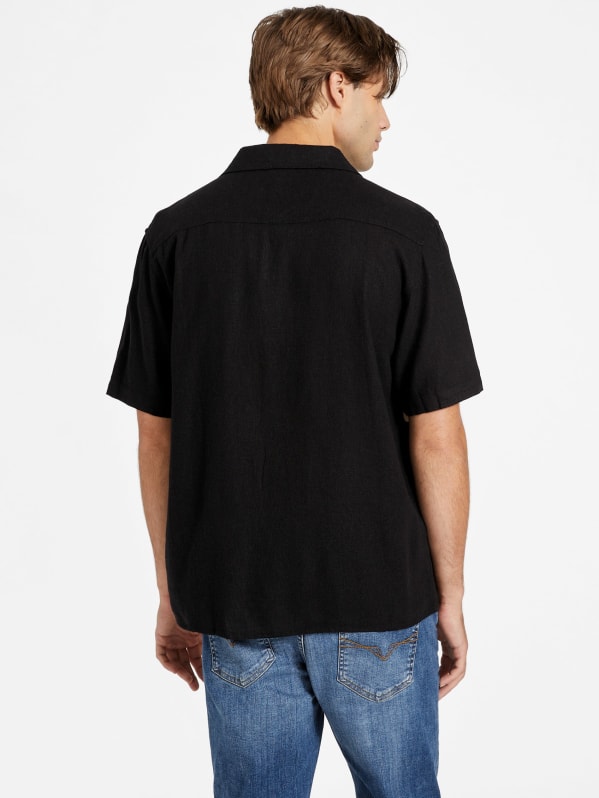 Eco Gaudi Embroidered Linen Shirt | GUESS Factory