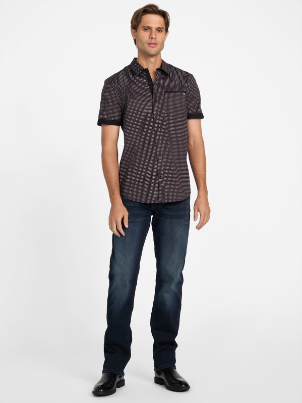 Alonzo Printed Poplin Shirt | GUESS Factory