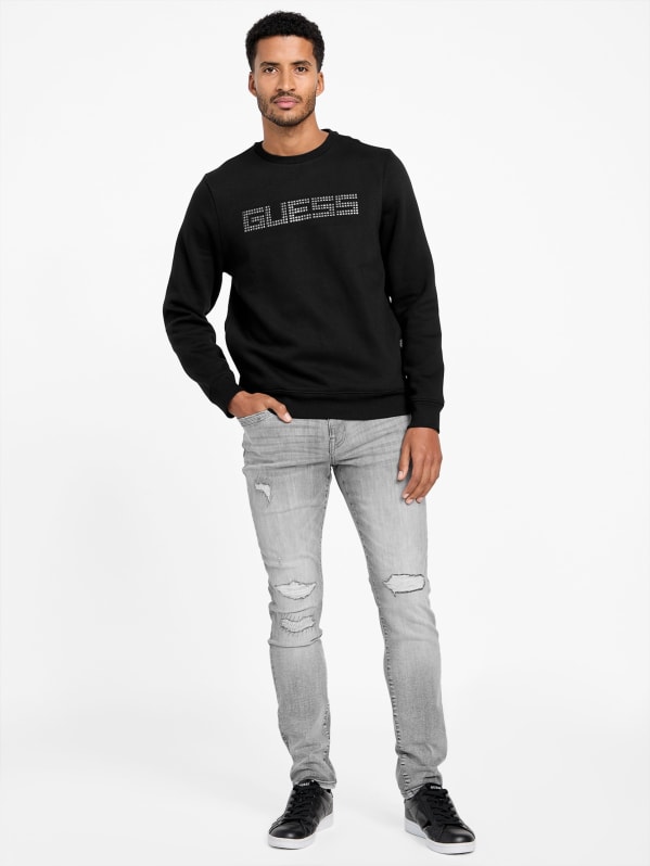 Christian Logo Sweatshirt | GUESS Factory Christian Logo Sweatshirt | GUESS Factory