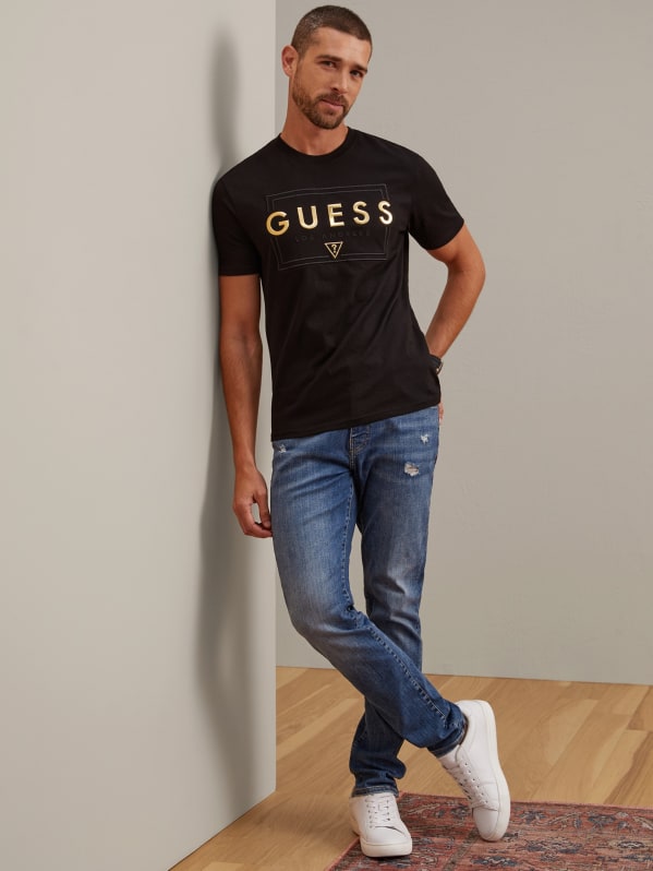 Eco Rowel Logo Tee | GUESS Factory