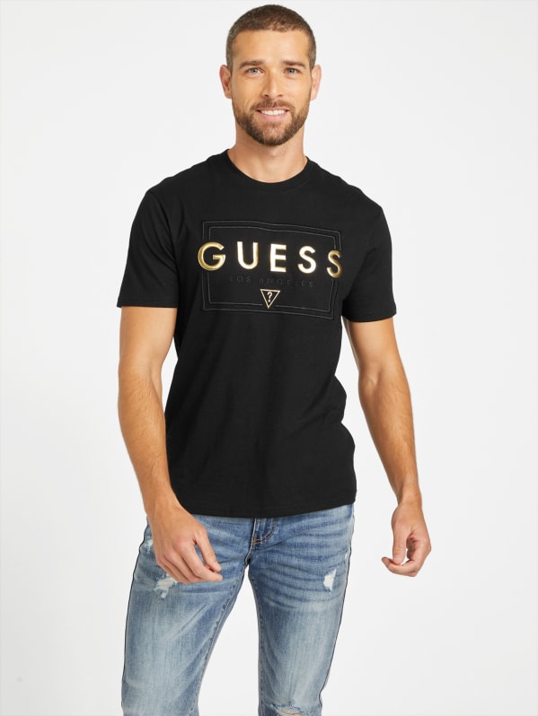 Eco Rowel Logo Tee | GUESS Factory