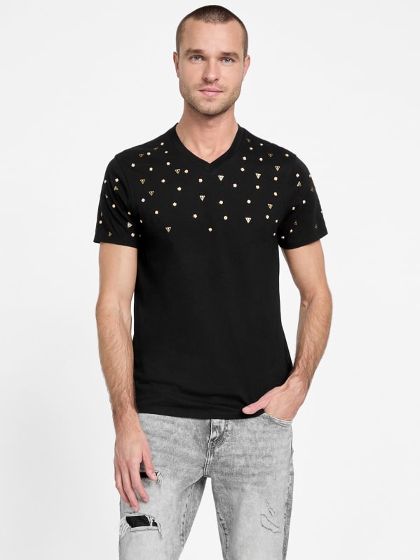 Bailey Dotted Logo Tee | GUESS Factory