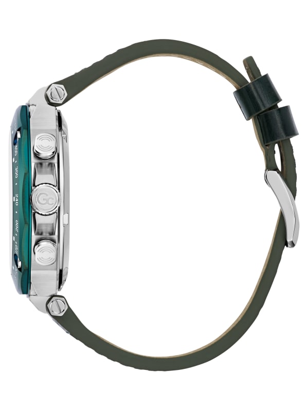 Green Leather Chronograph Watch | GUESS