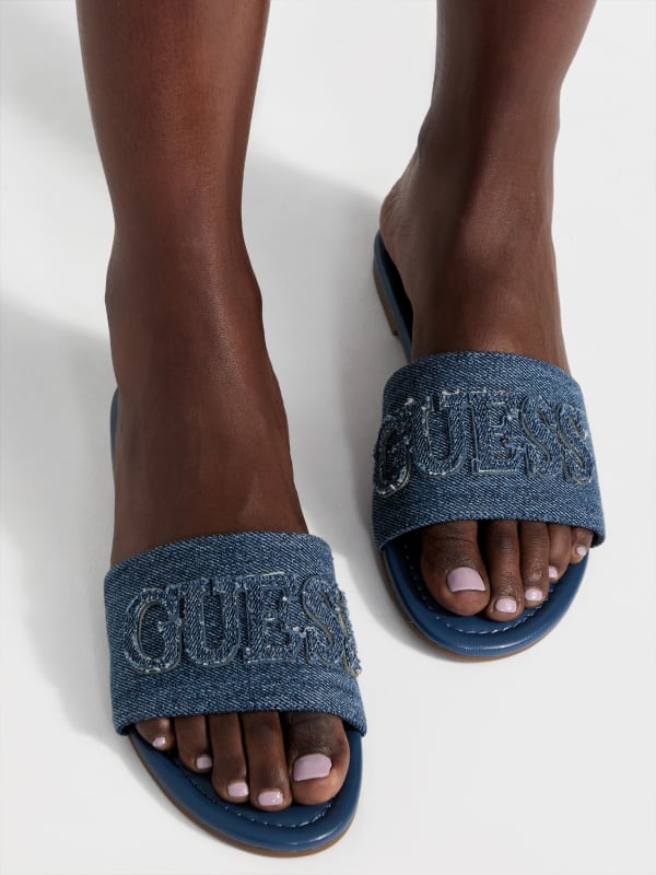 Havas Denim Slide Sandals