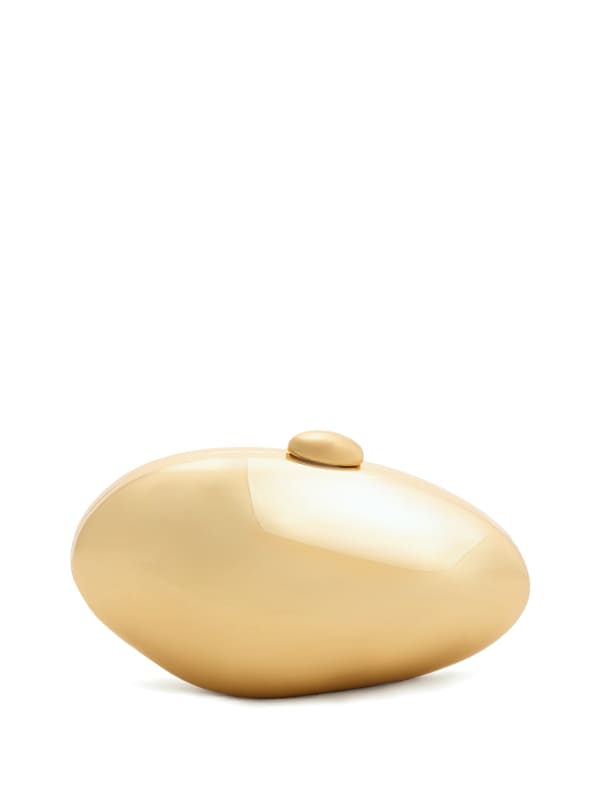 Metallic Oval Clutch