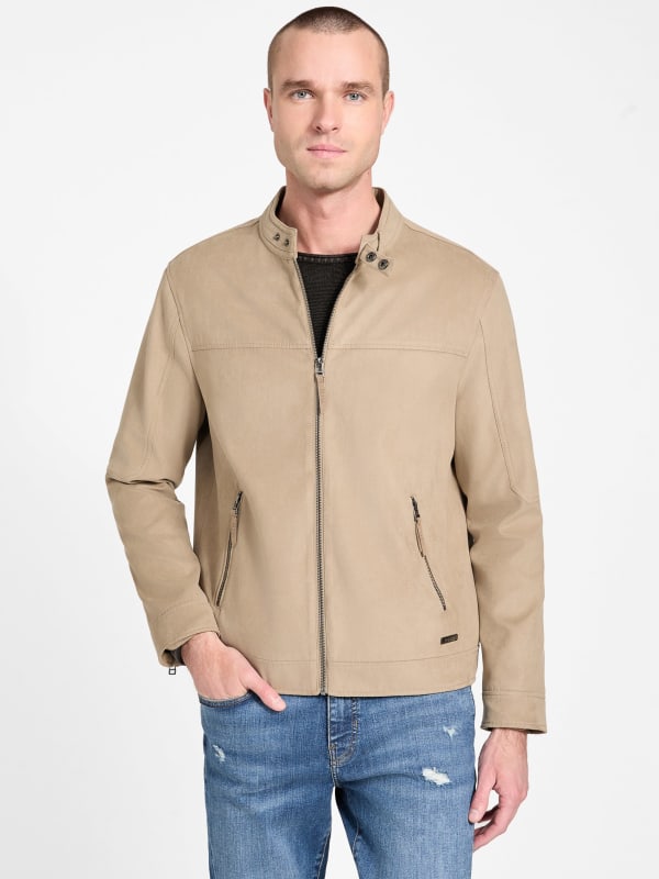 Rickie Faux-Suede Biker Jacket