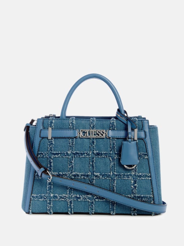 Hauser Denim Checkered Satchel