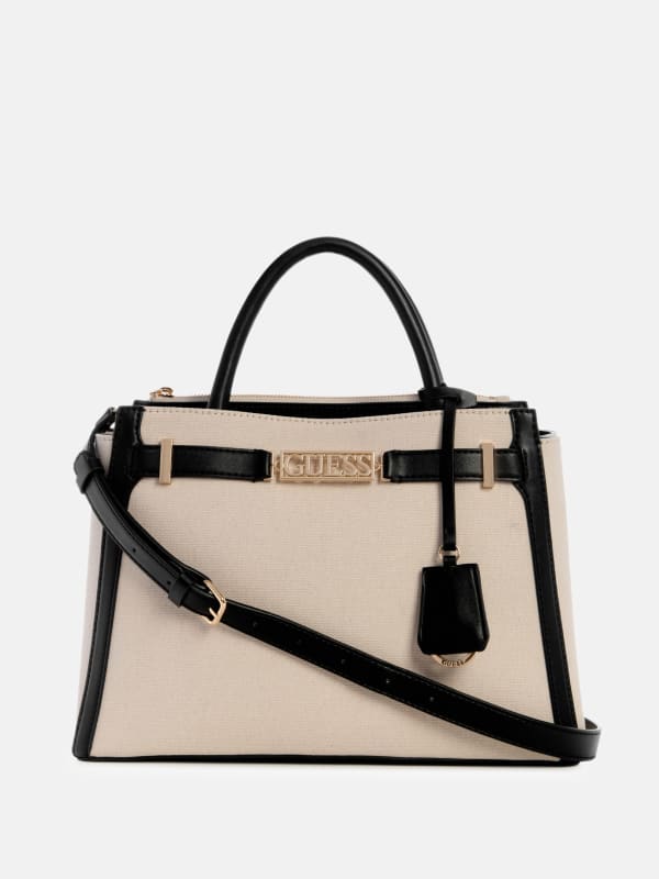 Hauser Color-Block Canvas Satchel