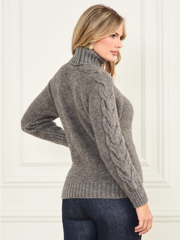 Vivian Cable Knit Sweater | GUESS Factory