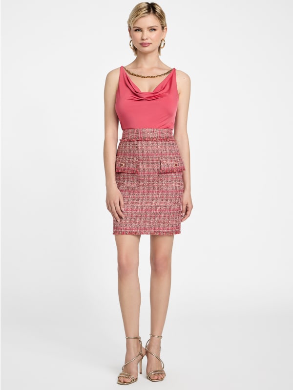 Eco Claudia Tweed Mini Skirt | GUESS