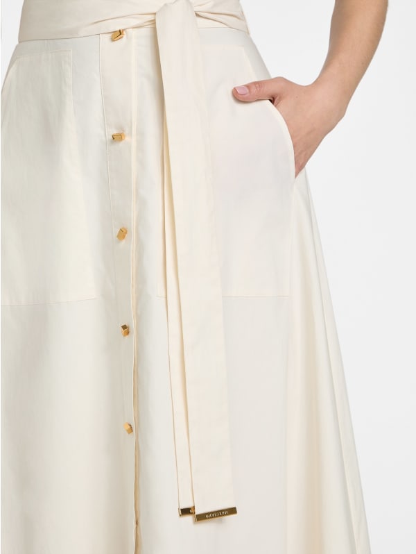 【PORTERNA】Dove belted long skirt Pat Belted Maxi Skirt | GUESS