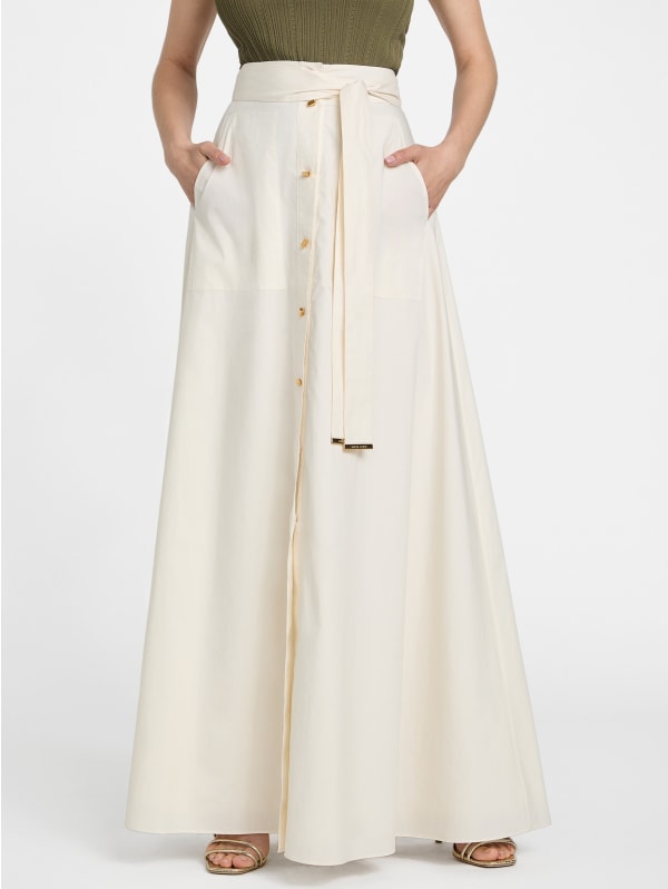 Pat Belted Maxi Skirt | GUESS