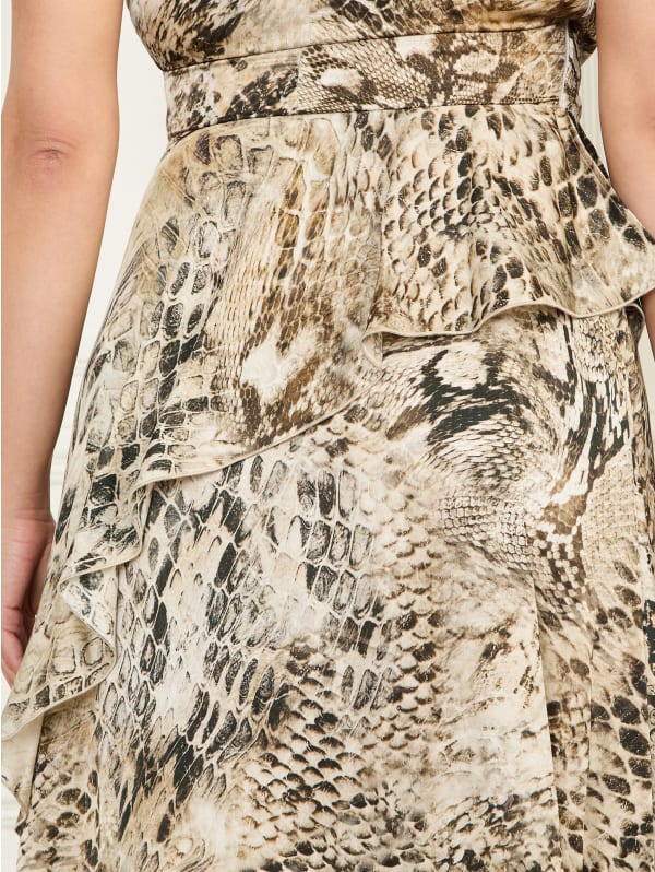 Eco Giselle Printed Asymmetrical Dress | GUESS