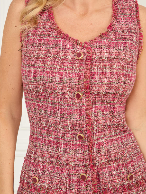 Eco Claudia Tweed Dress | GUESS