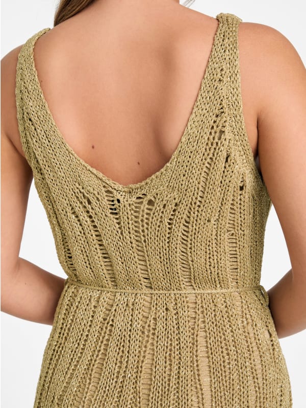 Lucky Lurex Net Maxi Dress | GUESS