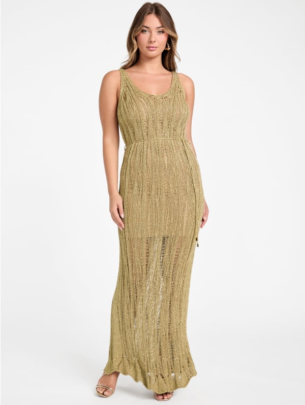user_f6163d72 Lucky Lurex Net Maxi Dress | GUESS