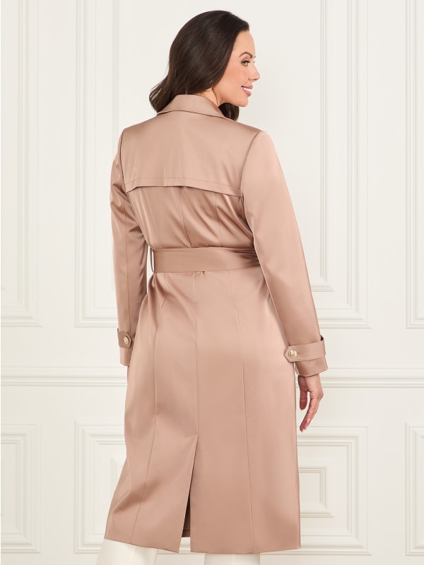 Eleonor Satin Wrap Trench | GUESS
