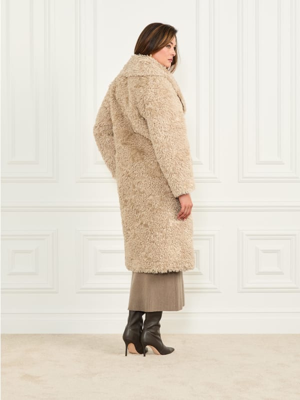 Margot Longline Faux-Fur Coat | GUESS