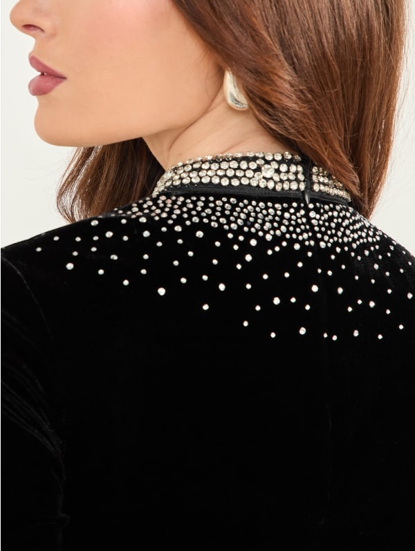 MALANI VELVET WITH STONES | 27205 | Wholesale Fabrics from