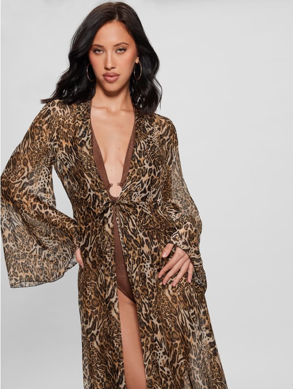訳あり福袋 送料無料 セール わけあり 福袋 レディ Long Silk-Blend Kimono | GUESS その他多肉植物