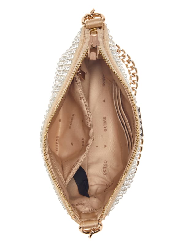 Gilded Glamour Mini Top-Zip Bucket Bag | GUESS