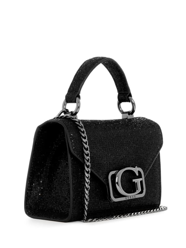 【メール便無料】 Zalina Mini Glitter Top-Handle Bag | GUESS その他