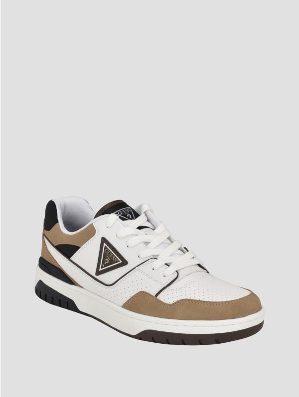leather womens trainers guess black wedge sole trainers Nelsi Color-Block Sneakers GUESS