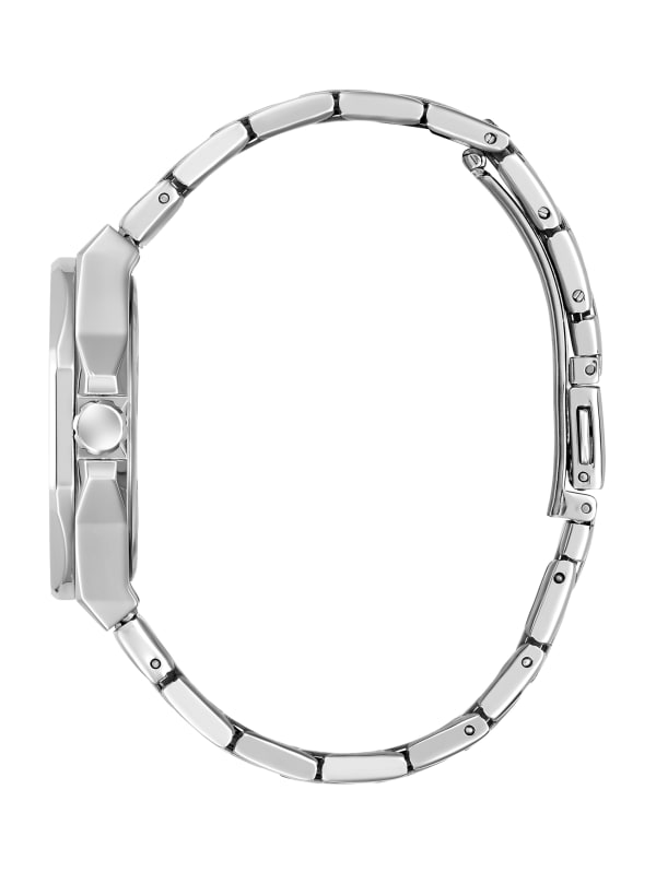Silver-Tone and Pink Diamond Analog Watch | GUESS