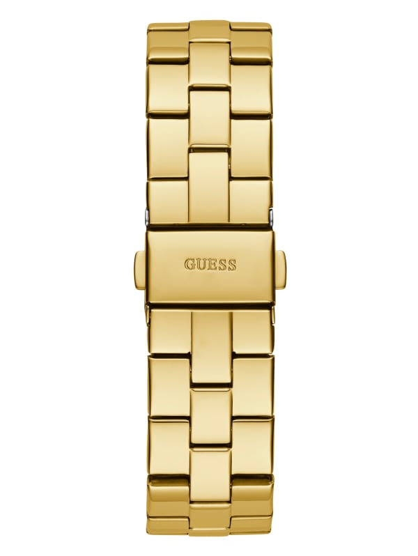 Gold-Tone Translucent Dial Analog Watch | GUESS