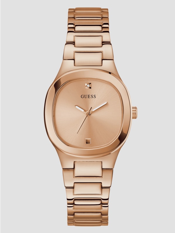 Rose Gold-Tone Studded Analog Watch | GUESS