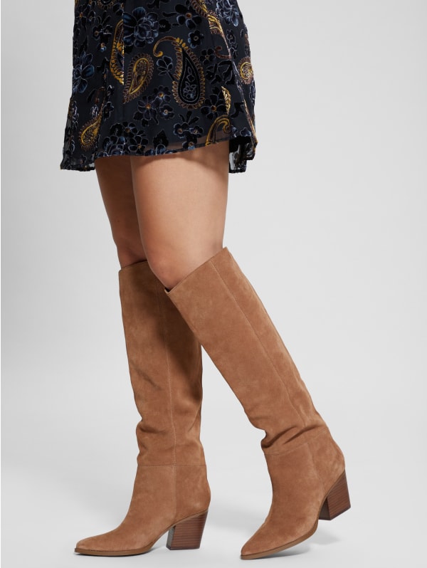 Dolita Suede Knee-High Boots | GUESS