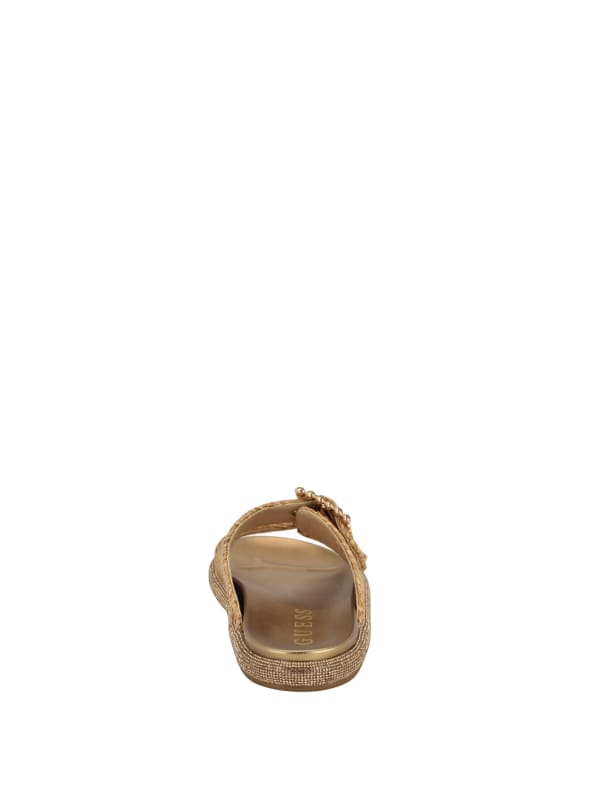 Funzy Embellished Two-Strap Slides | GUESS Funzy Embellished Two-Strap Slides | GUESS