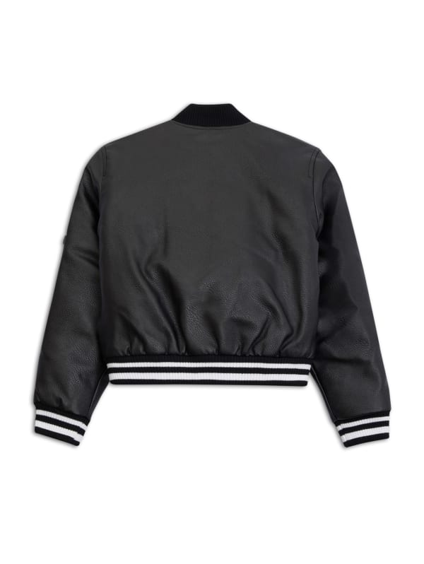 Ralia Faux-Leather Varsity Jacket (7-14) | GUESS Factory