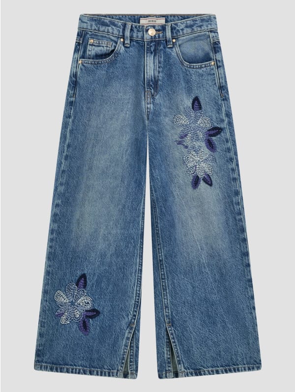 Embroidered Denim Culotte Jeans (8-16) | GUESS