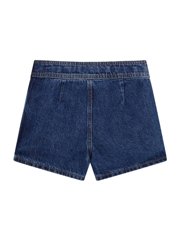 Lurex Denim Pleated Skort (7-16) | GUESS