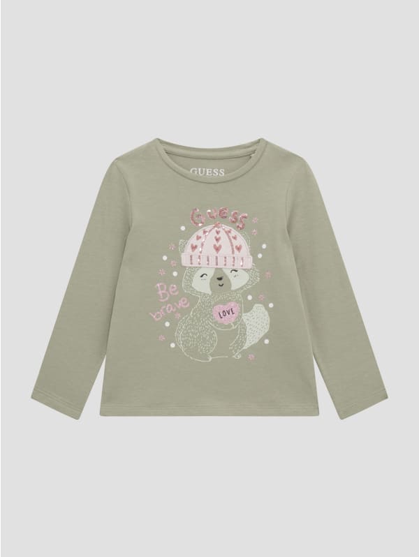 Eco Logo Long-Sleeve Tee (3M-7) | GUESS