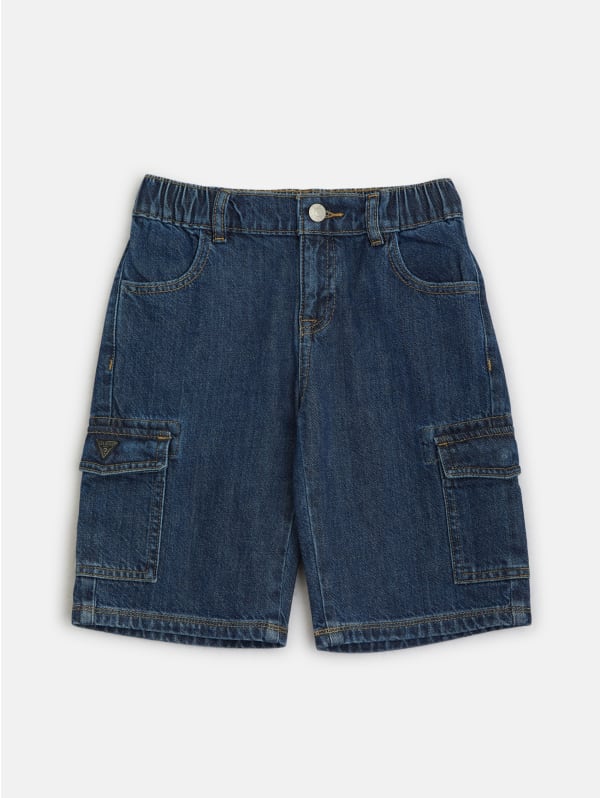 Everet Denim Cargo Shorts (7-18) | GUESS Factory Everet Denim Cargo Shorts (7-18) | GUESS Factory