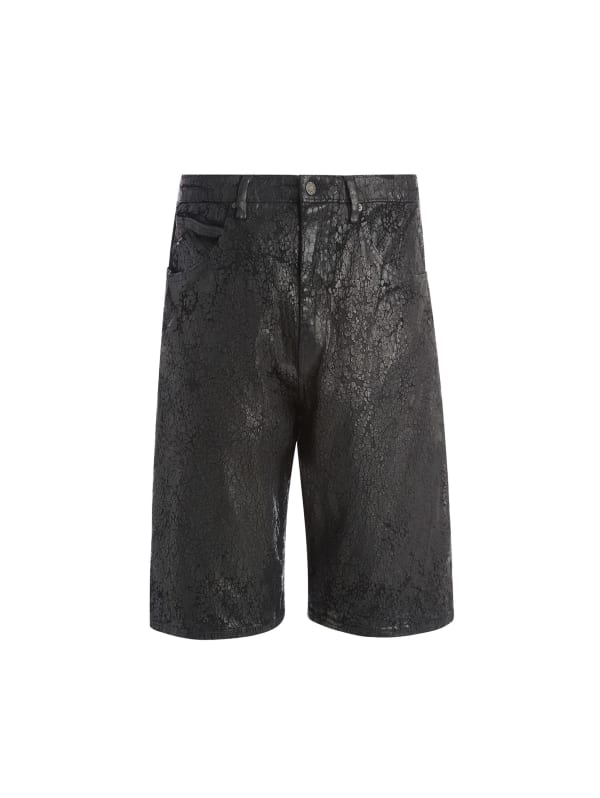peeled denim shorts | GUESS
