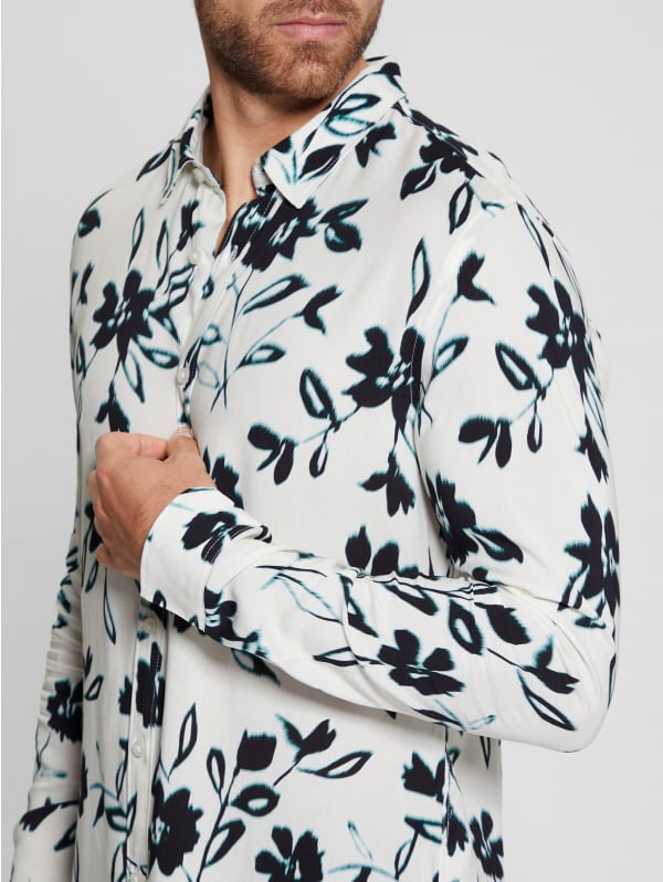 Eco Ikat Floral Long-Sleeve Shirt | GUESS