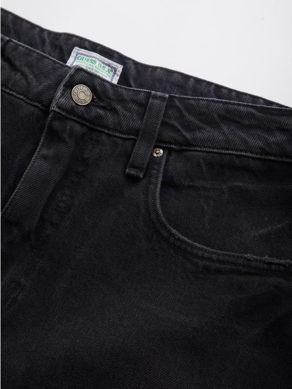 black distressed denim short | GUESS
